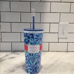 Lily Pulitzer Tumbler with straw